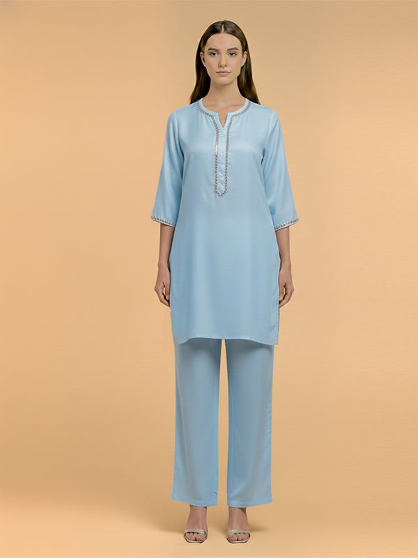 Solid Blue Co-ord Set