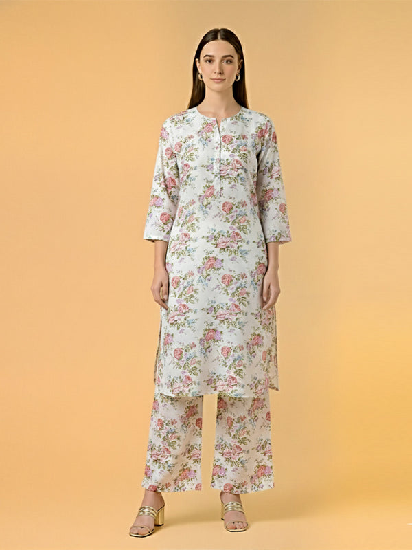 Floral White Co-ord Set