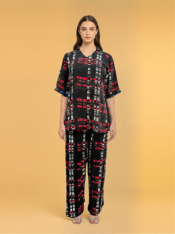 Printed Black Coord set