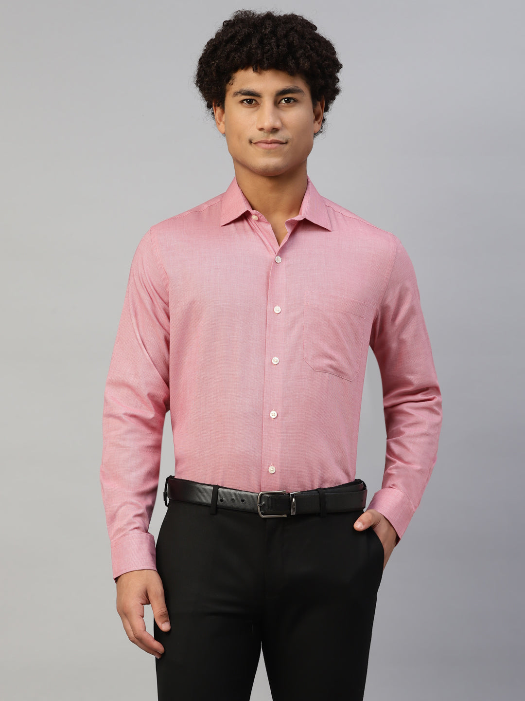 Don Vino Men's Pink Solid Regular Fit Full Sleeves Shirt – Donvino