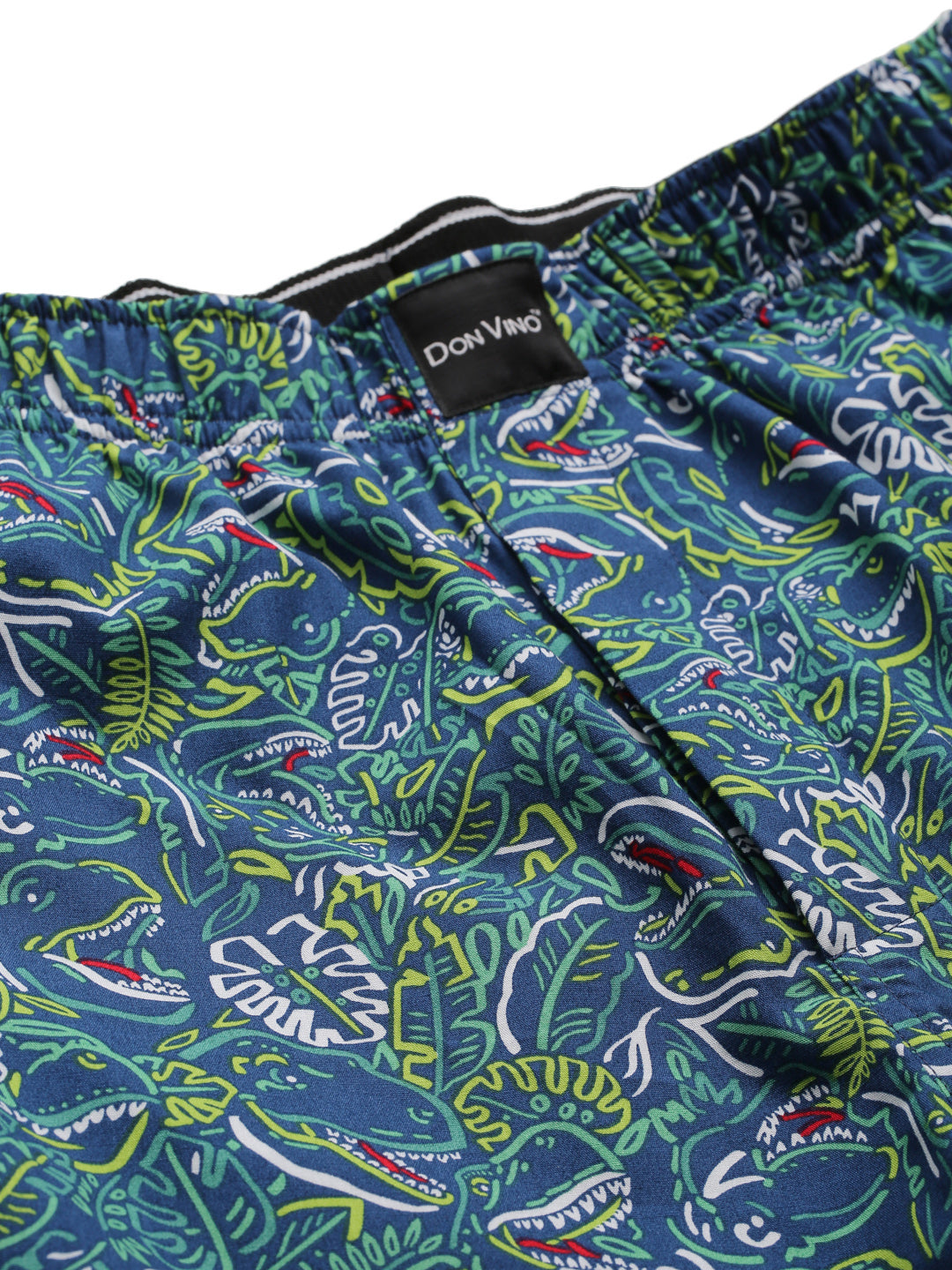 Don Vino Blue Tropical Prints Boxer Shorts For Men