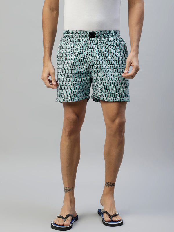 Don Vino Men's Green Quirky Printed Boxer Shorts