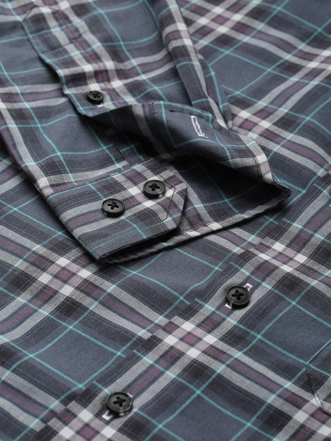 Don Vino Classic Grey Checks Printed Shirt For Men
