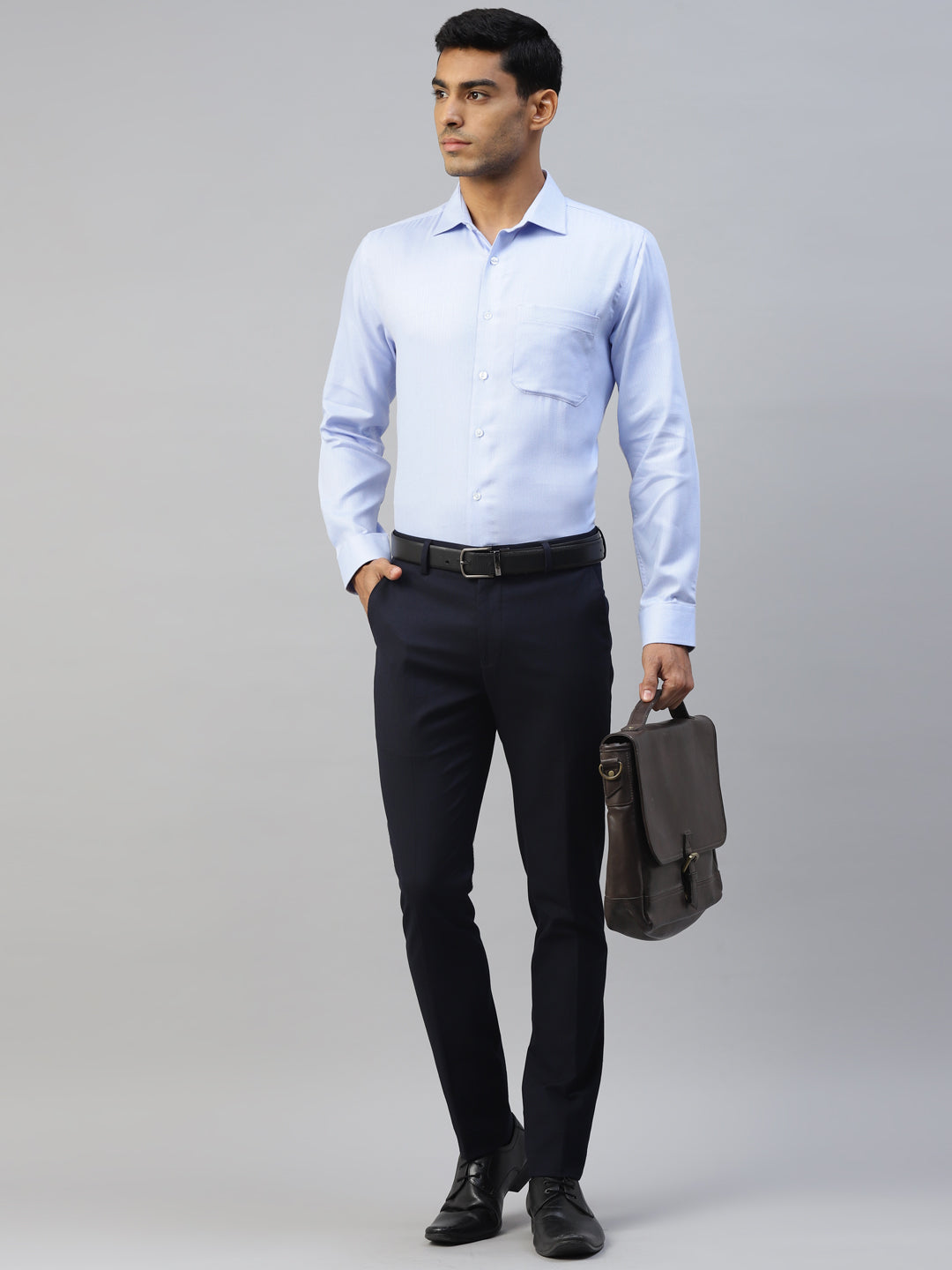 Men's Light Blue Slim Fit Formal Shirt