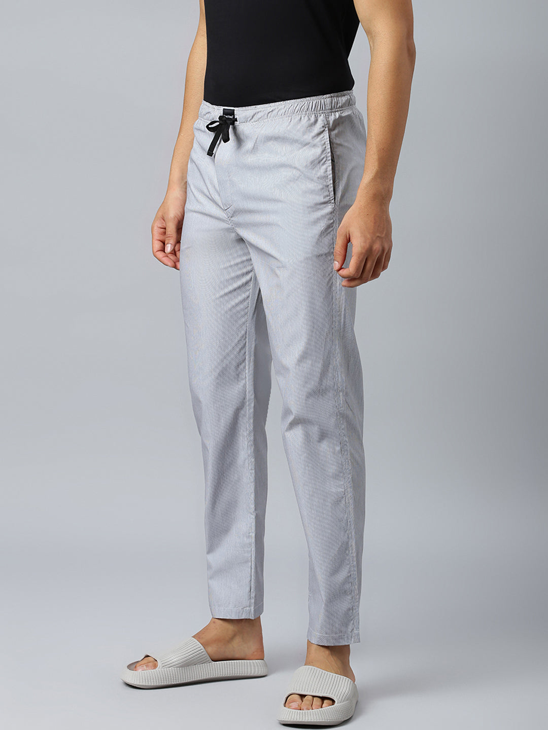 Don Vino Men's White Printed Lounge Pants