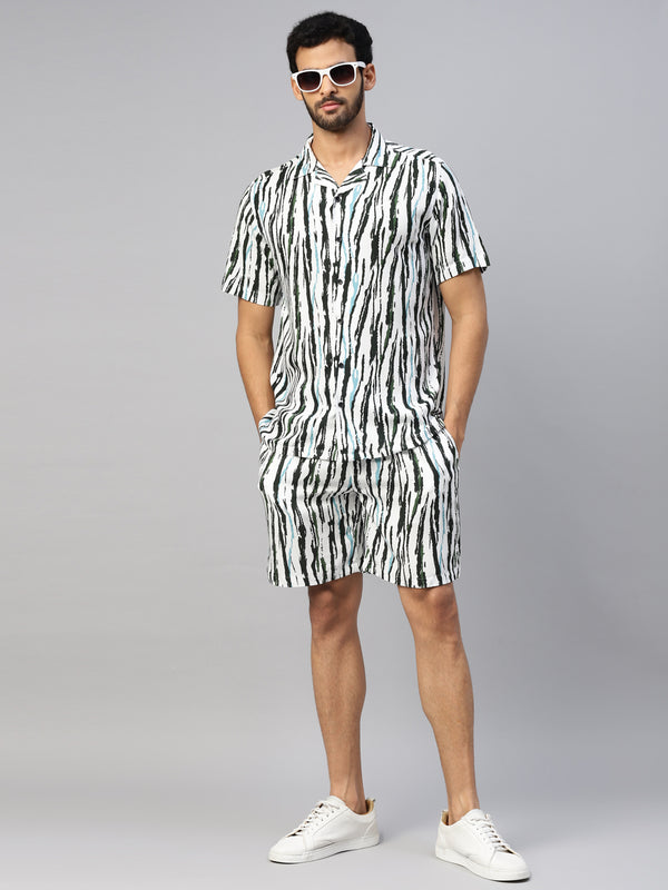 Don Vino Men's Printed Slim Fit Co-Ord Set