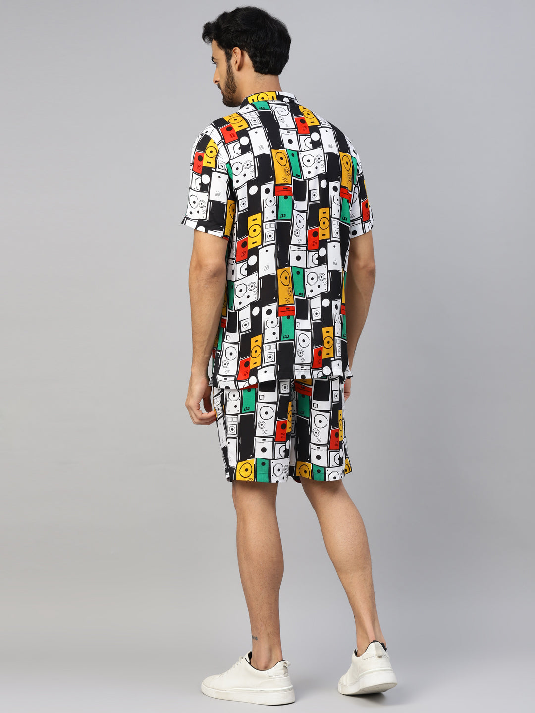 Don Vino Men's Multi-Colored Printed Slim Fit Co-Ord Set