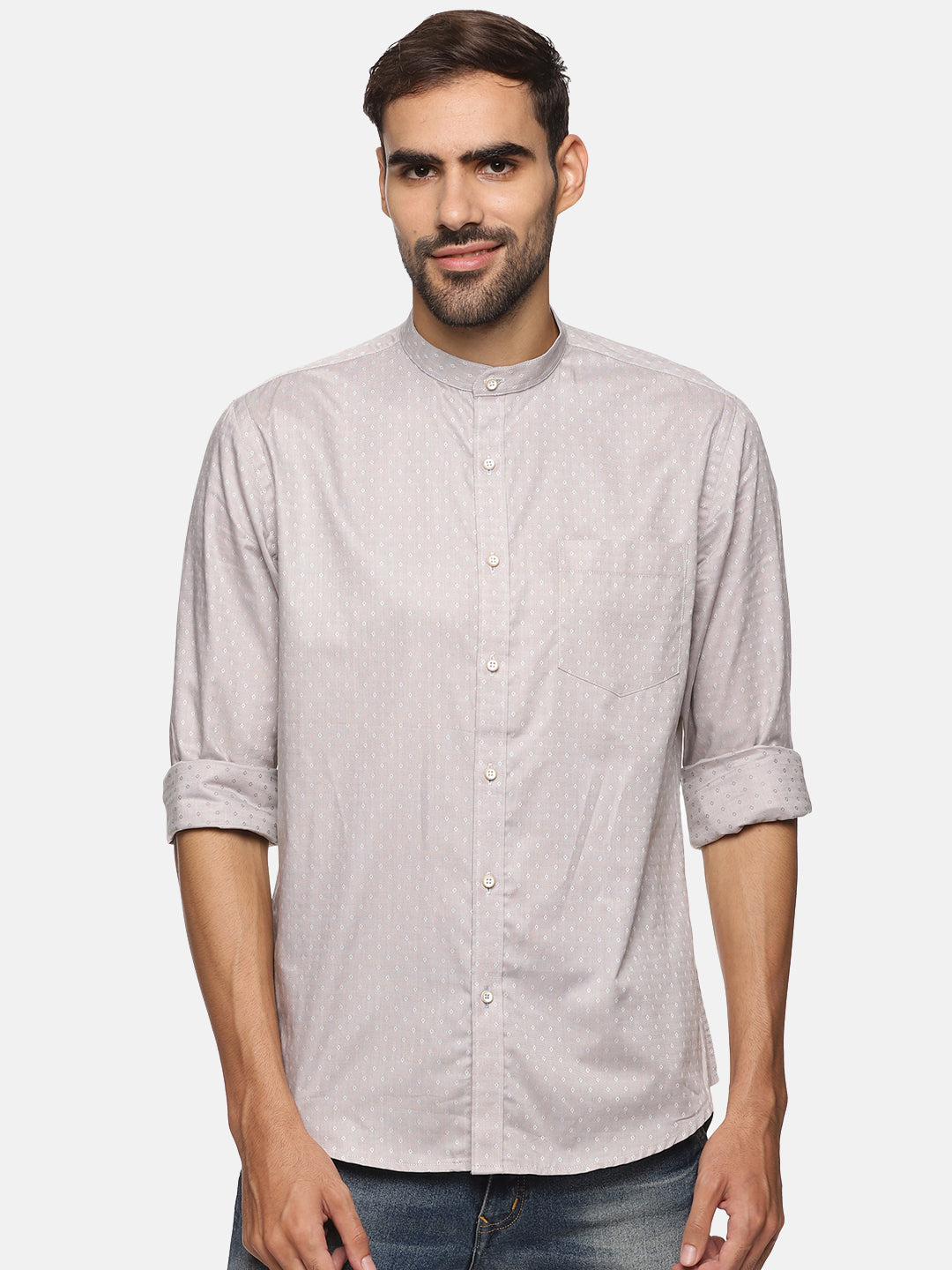 Men Patel Purple Slim Fit Full Sleeve Casual Shirt