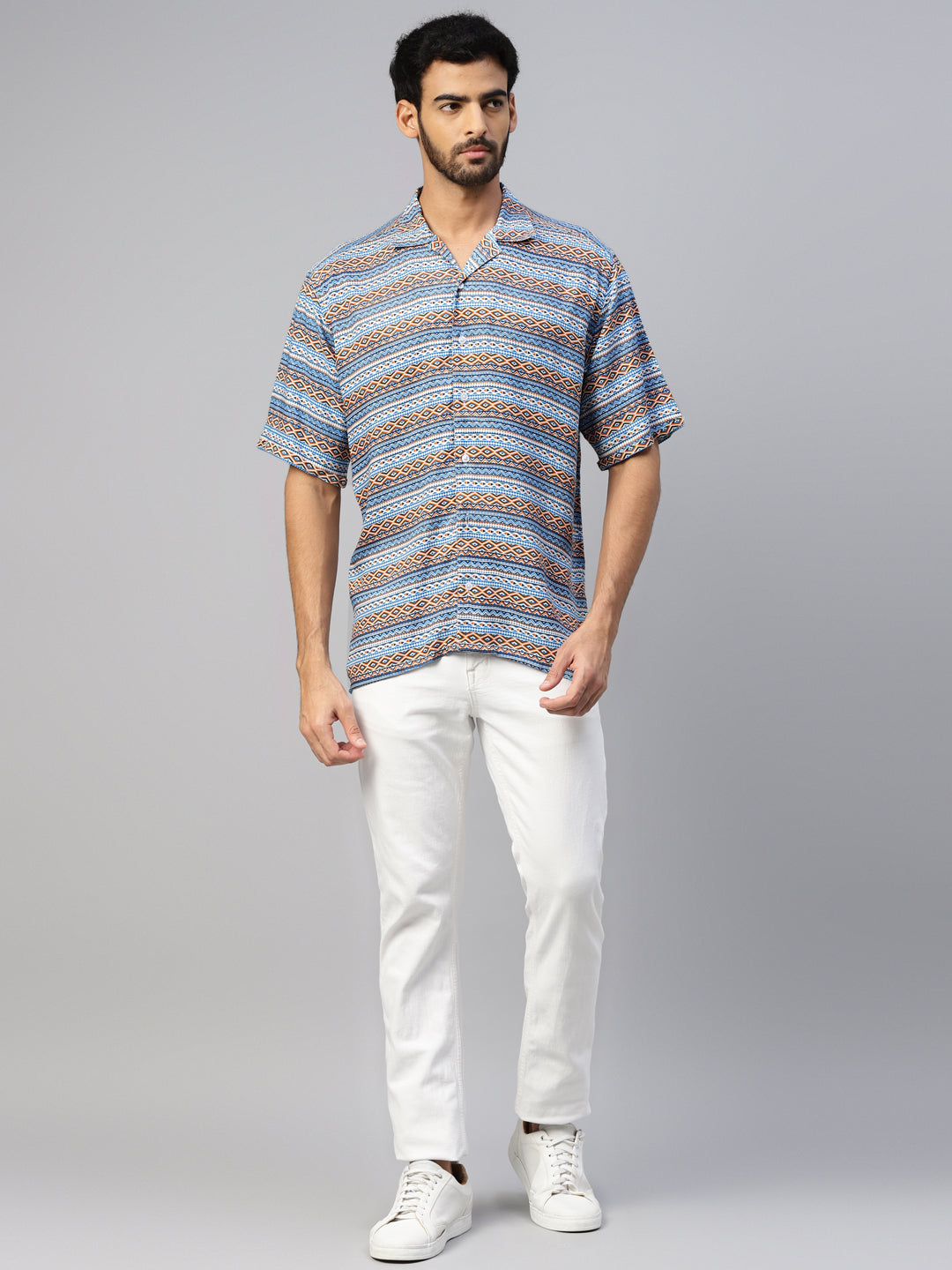 Don Vino Men's Multi-Color Slim Fit Resort Shirt