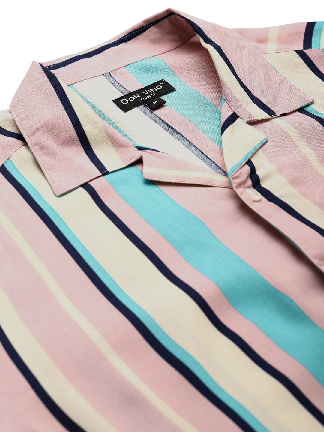Don Vino Men's Multicolor Stripes Resort Shirt