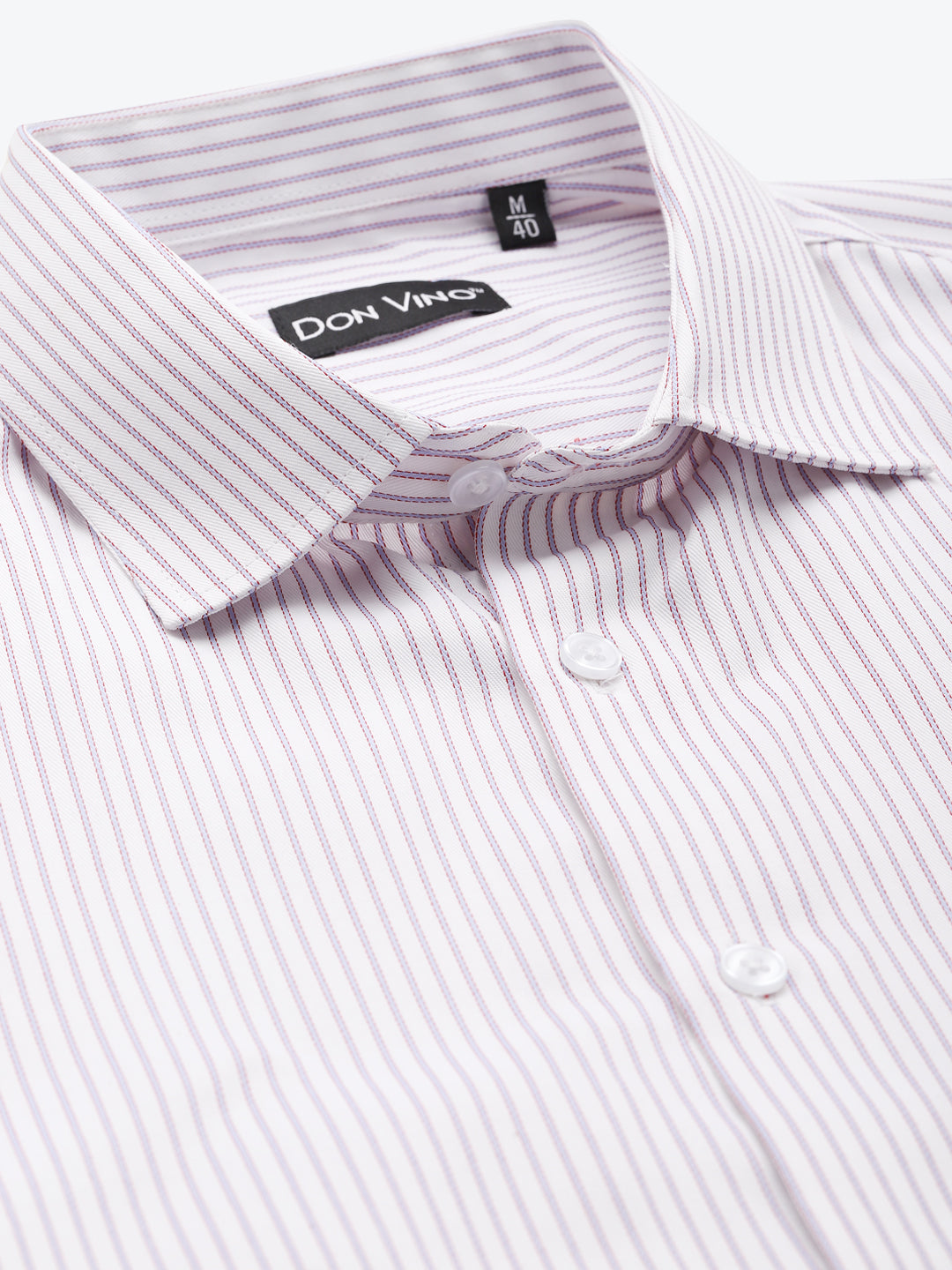 Don Vino Men's Lavender Stripes Formal Slim Fit Shirt