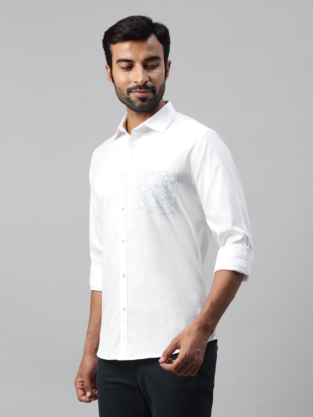 Don Vino Men's Slim Fit Shirt with Contrast Pockets