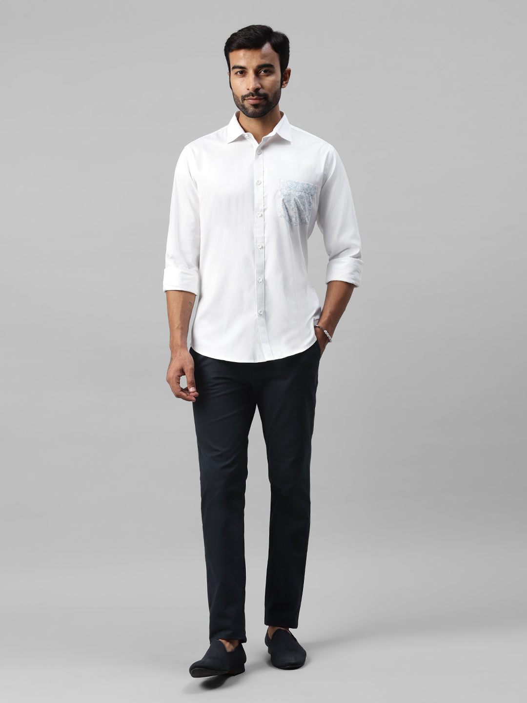 Don Vino Men's Slim Fit Shirt with Contrast Pockets