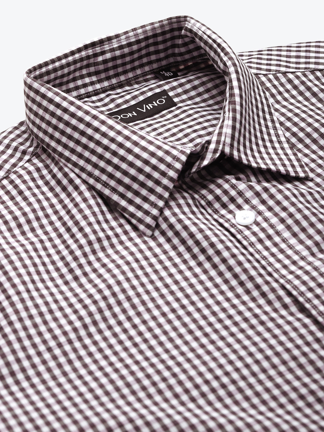 Don Vino Men's Small Checks Formal Shirt