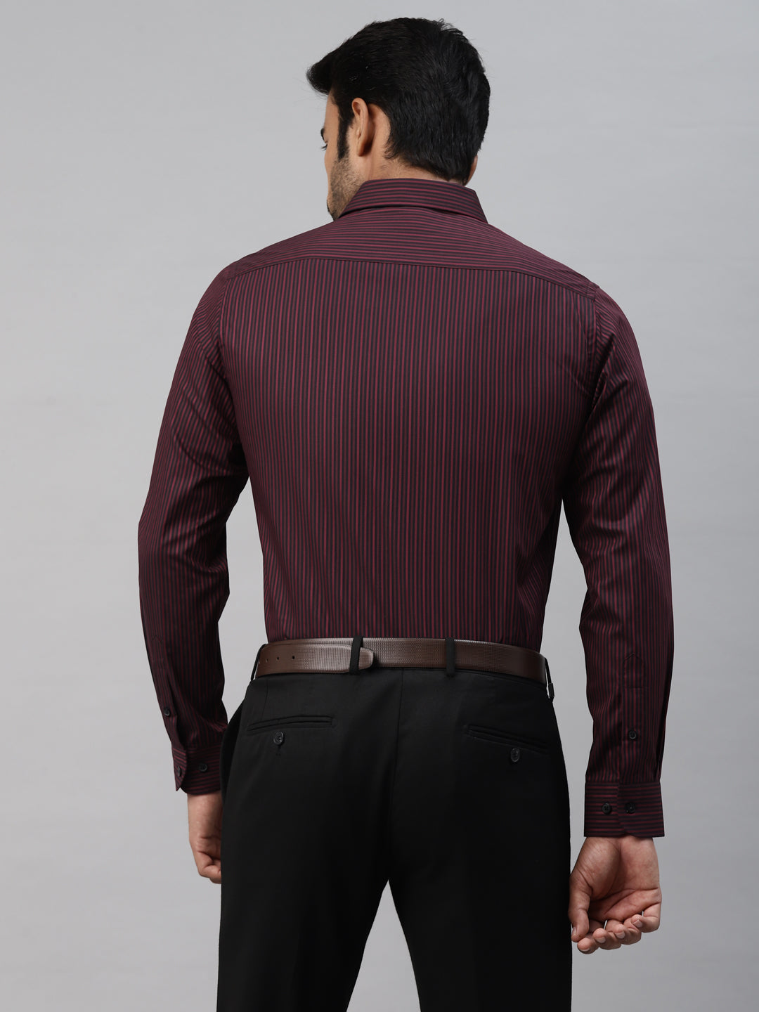 Don Vino Men's Wine Stripes Slim Fit Shirt