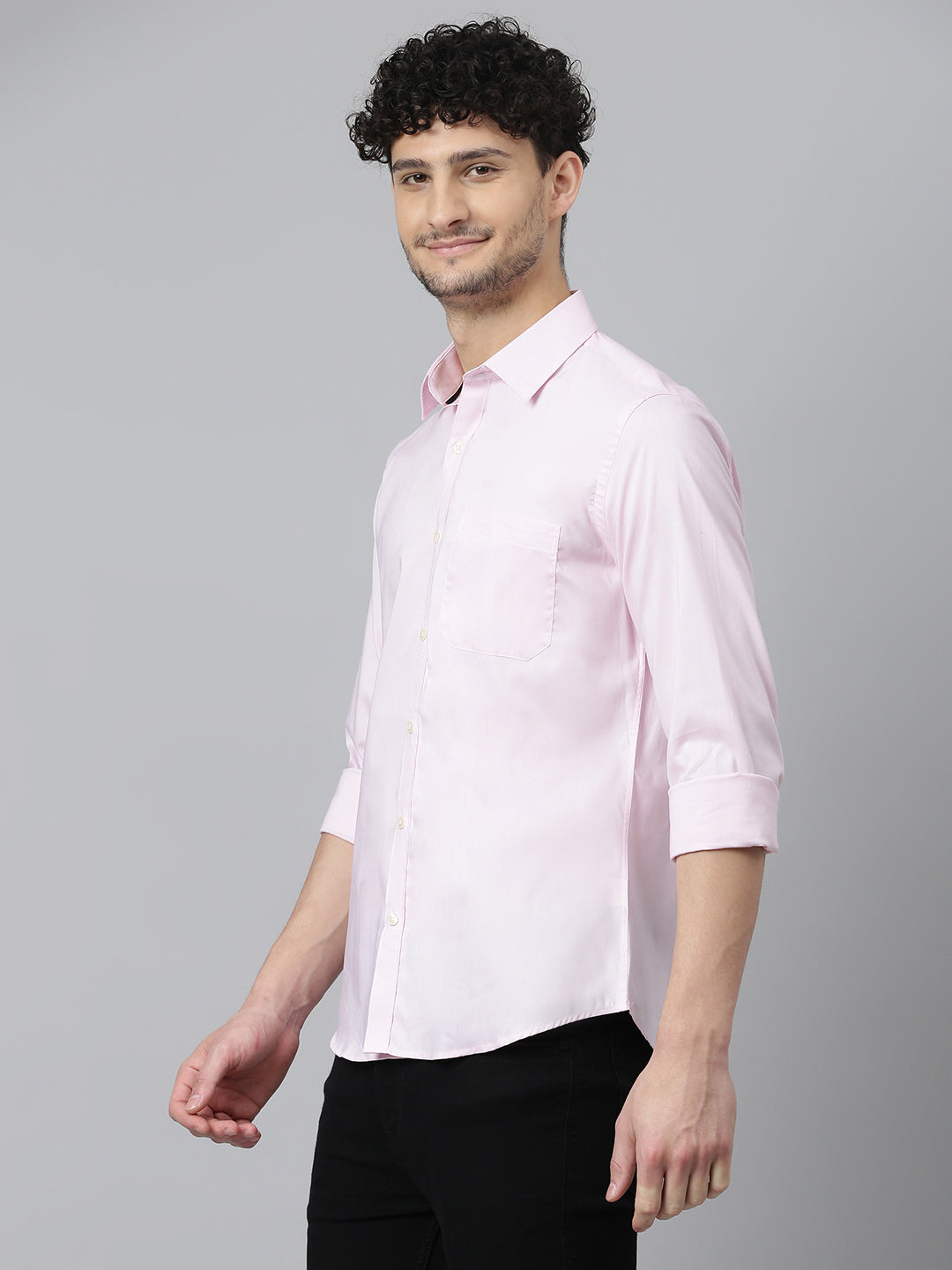 Don Vino Men's Pink Slim Fit Shirt