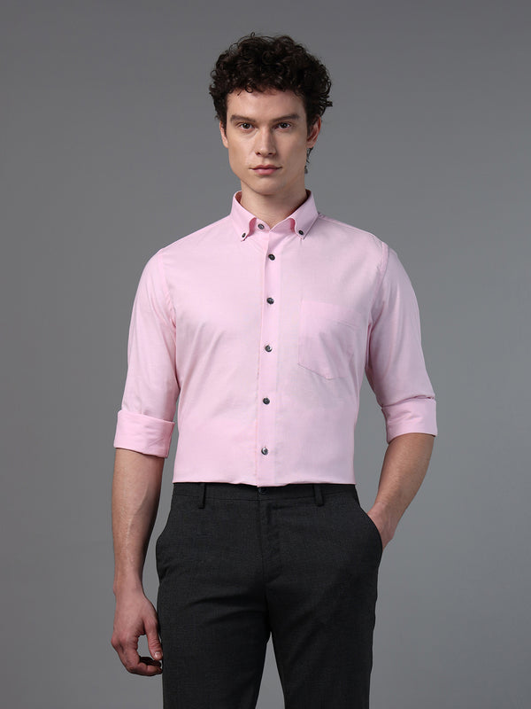 Don Vino Men's Light Pink Solid Formal Shirt