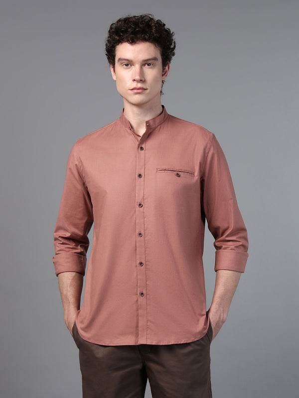 Don Vino Men's Brown Solid Formal Shirt