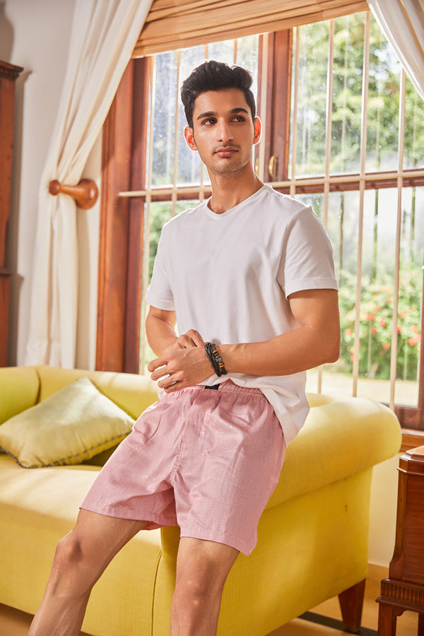 Don Vino Men Pink Printed Boxer Shorts