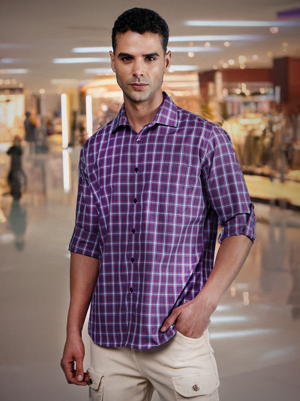 Don Vino Men's Checked Multicolored Regular Fit Shirt