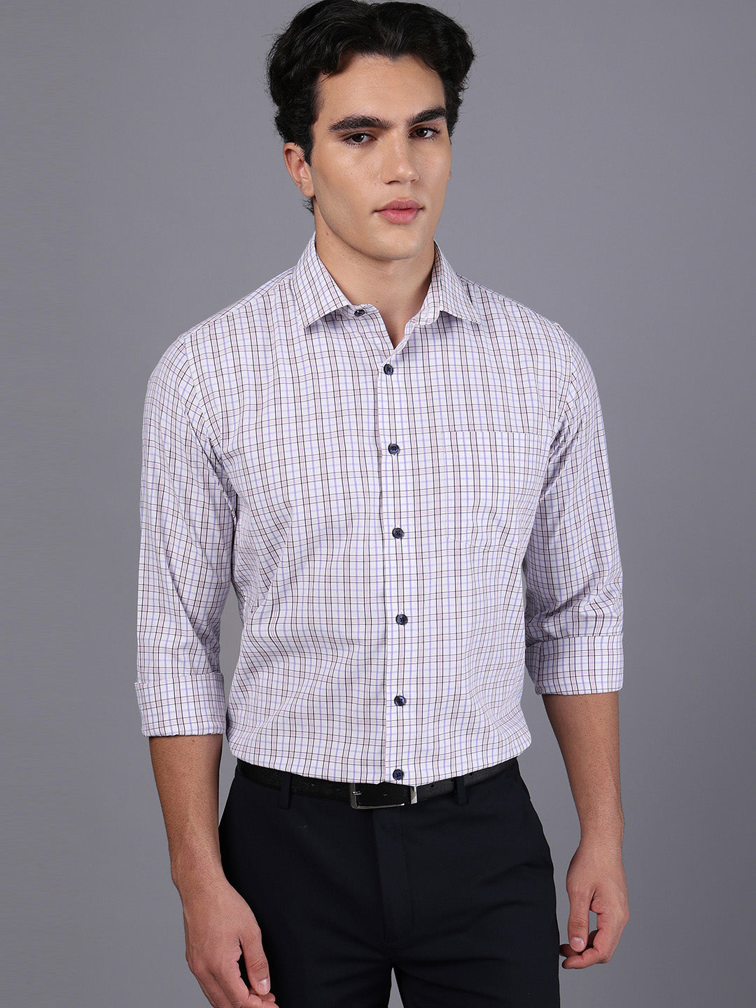 Don Vino Men's Multicolored Formal Checked Shirt – Donvino