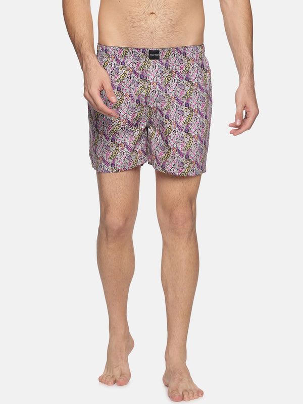 Don Vino Men Purple Printed Boxer Shorts