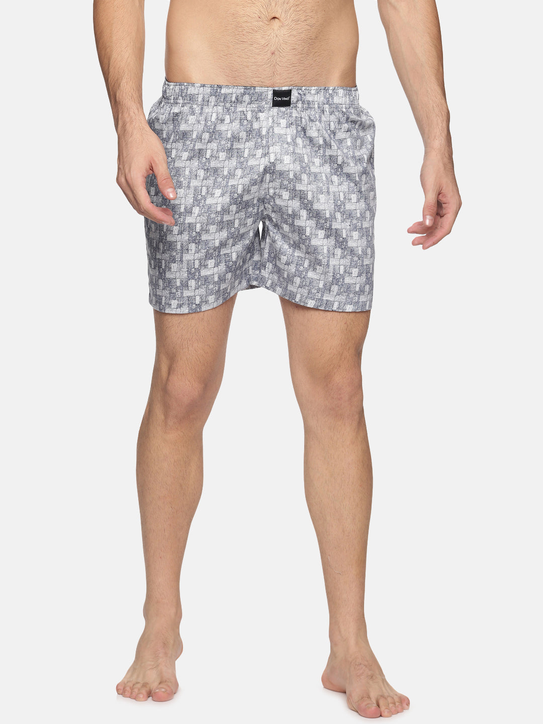 Don Vino Men Grey Printed Boxer Shorts