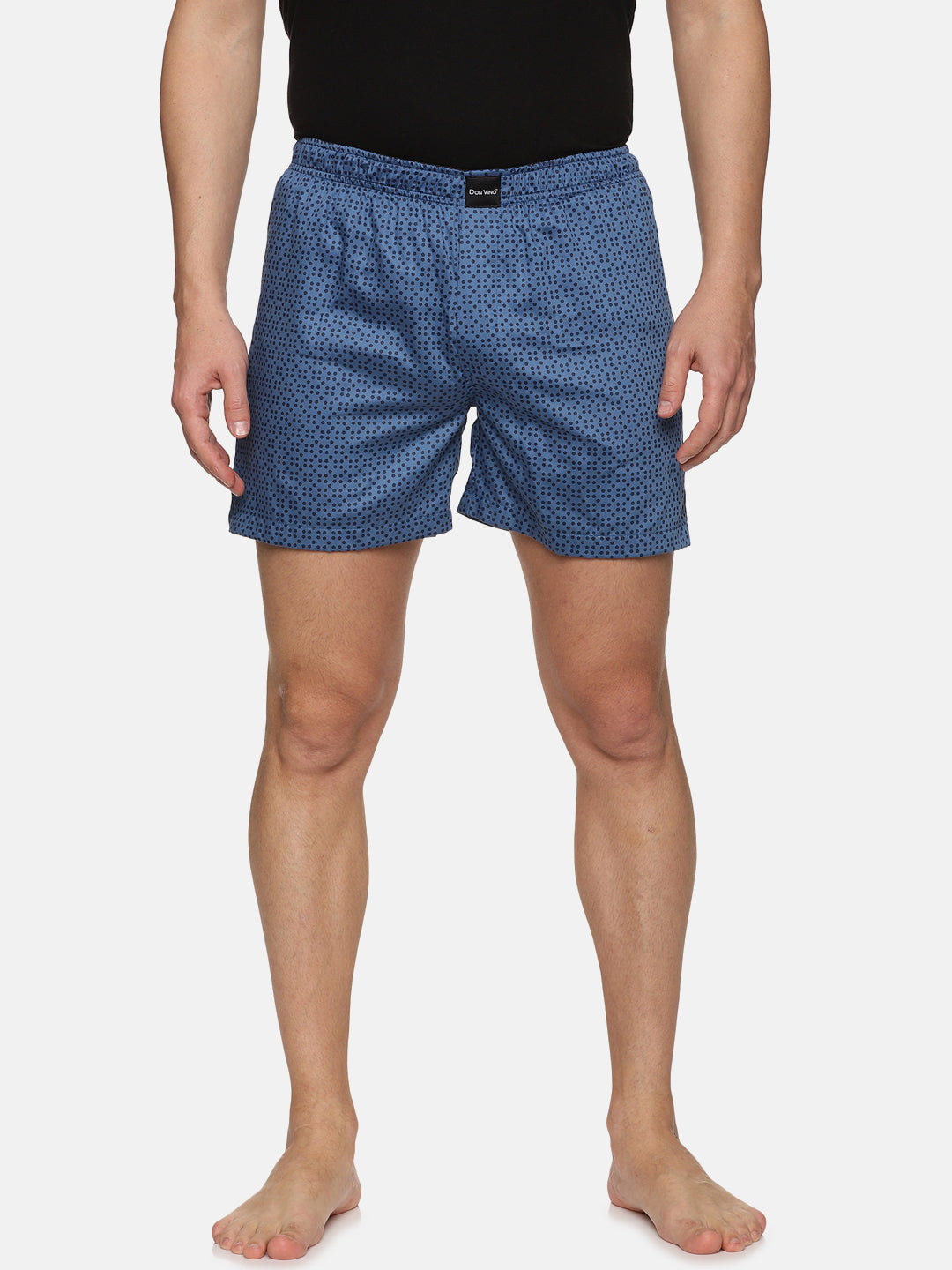 Don Vino Men Blue Printed Boxer Shorts
