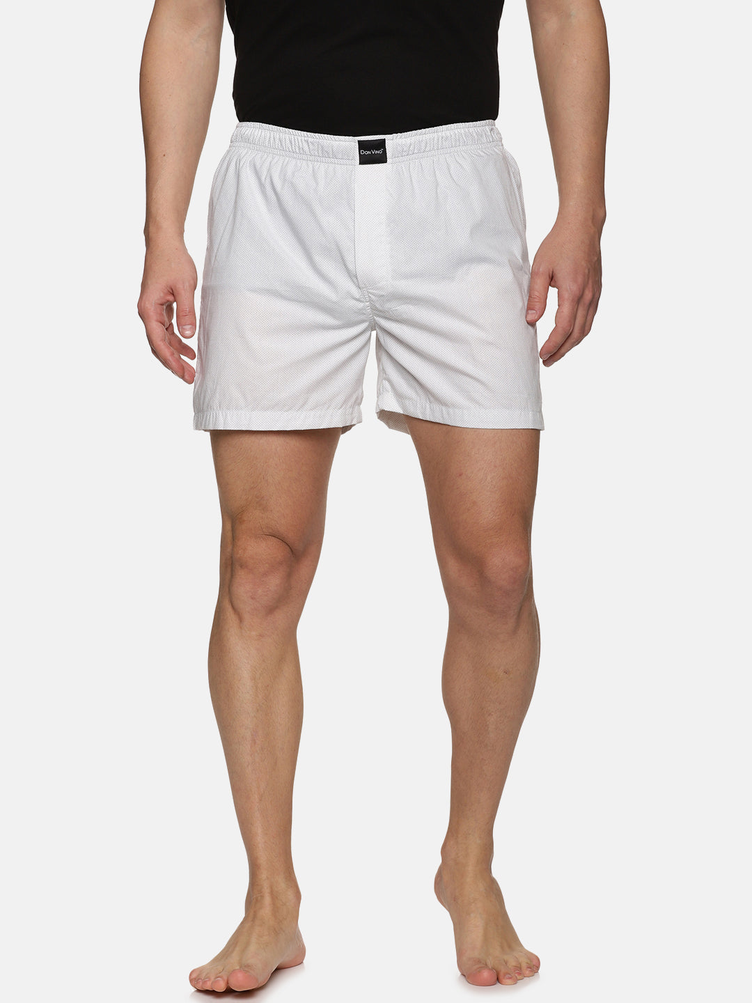 Don Vino Men White Solid Boxer Shorts