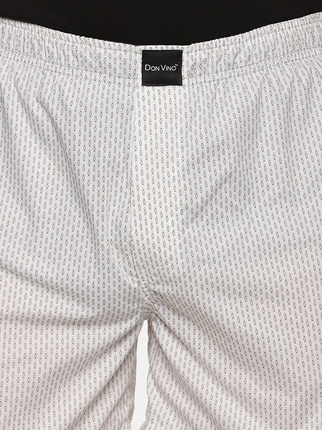 Don Vino Men White Printed Boxer Shorts