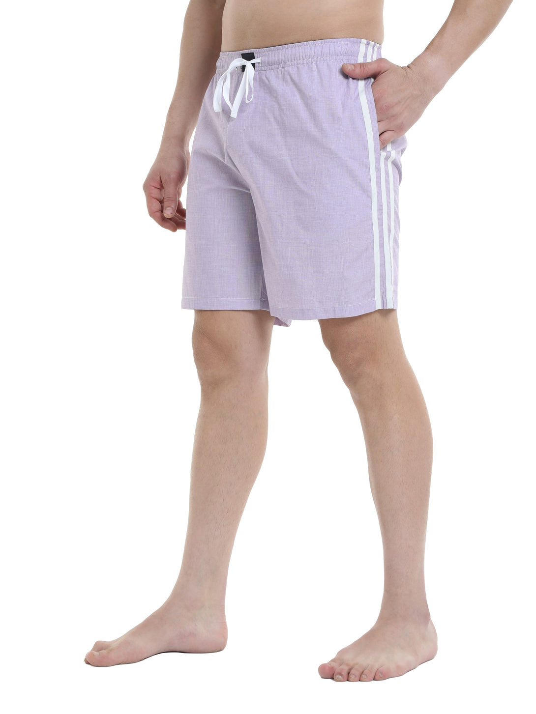 Don Vino Men Light Purple Striped Boxer Shorts