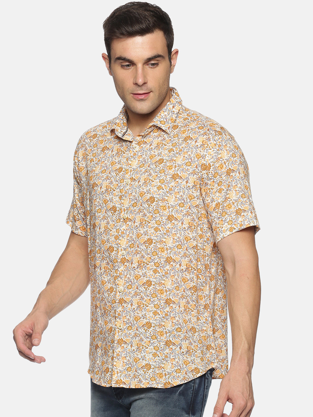 Don Vino Men's Multicolor Printed Half Sleeve Casual Shirt
