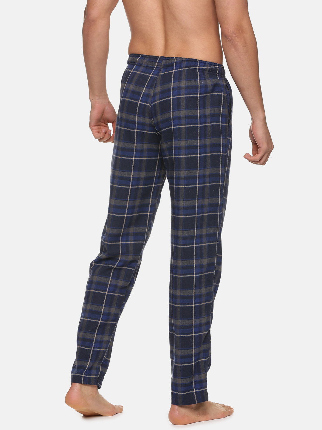 Don Vino Men Dark Blue Checkered Pyjama