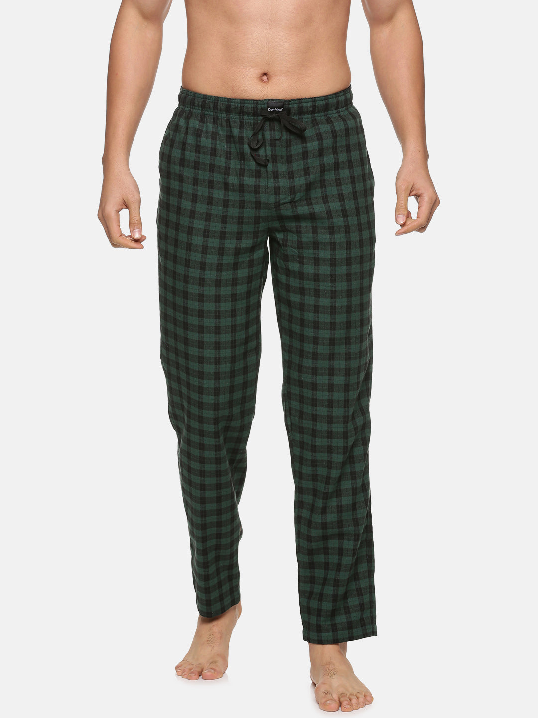 Don Vino Men Green Checkered Pyjama