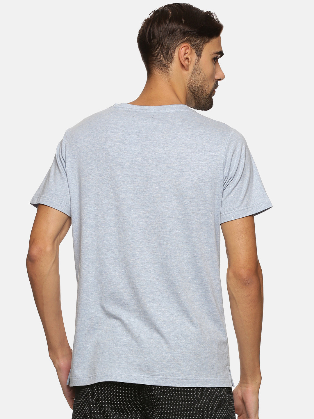 Don Vino Men Cotton Blue Short Sleeve T-Shirt